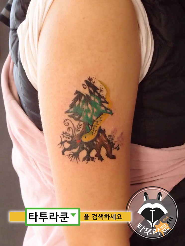  비자림의 삼나무, 제주 비바리뱀,고사리,이끼, 숲에 사는 모든 생물의 춤추는 발들,/패션타투/판화타투 [홍대 타투라쿤]2020. 4. 17. 15:00