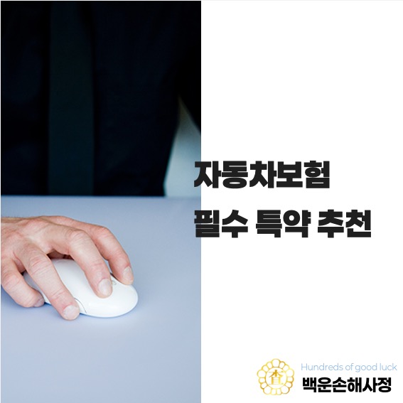  자동차보험 필수 특약 추천
