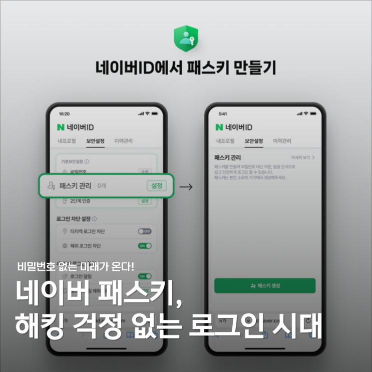  네이버 패스키, 해킹 걱정 없는 로그인 시대가 열린다