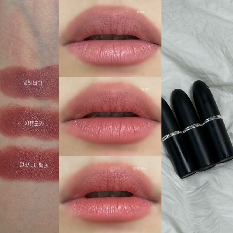 립 | 가을 뮤트의 맥 맥시멀 실키 매트 립스틱_멀잇투더맥스, 벨벳테디, 카페모카 + 구 멀잇오....