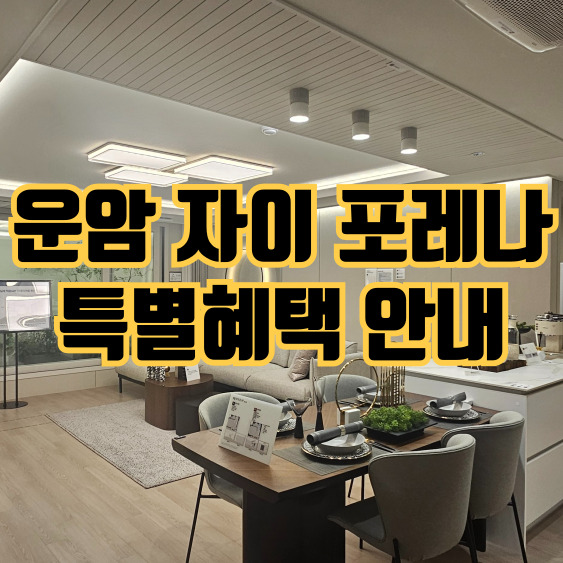  운암자이포레나 선착순 특별혜택 할인분양 안내 34평, 30평, 25평