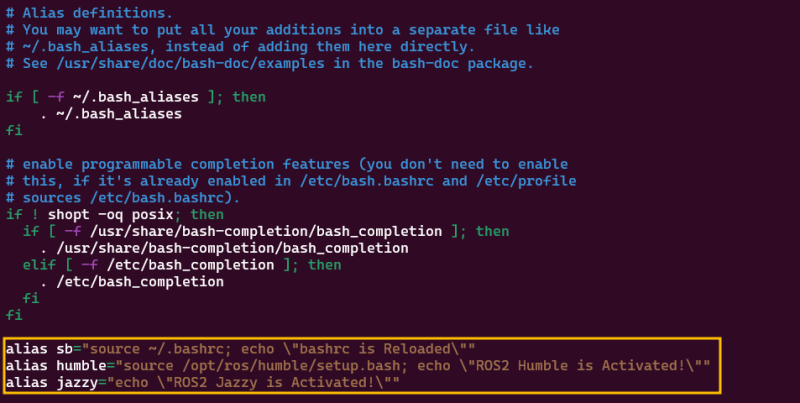 ROS2 강의 (2) ubuntu bashrc 총정리 Alias 우분투 리눅스 linux 자동 실행 커널 쉘 kernel ...