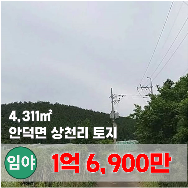  【매매】 안덕면 상천리 무학오름 인근 1억대 토지