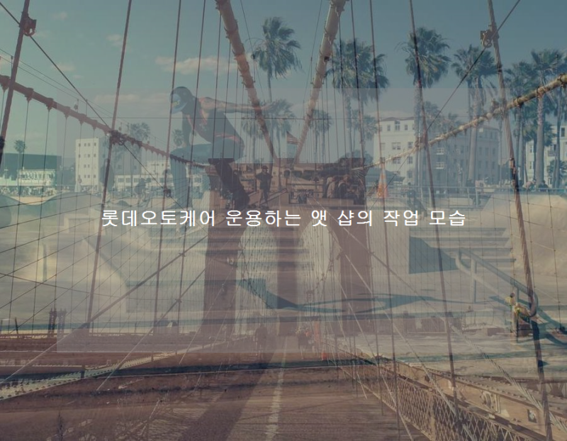 롯데오토케어 운용하는 앳 샵의 작업 모습