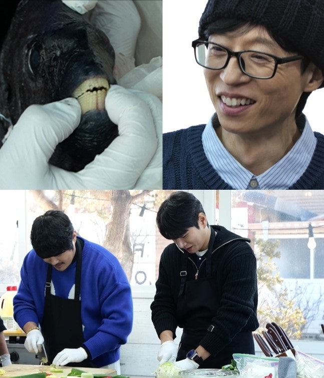 '놀면 뭐하니?' 유재석, 바다의 폭군 '돌돔' 닮은꼴로 등극? KCM의 생선 컬렉션 요리 릴레이!