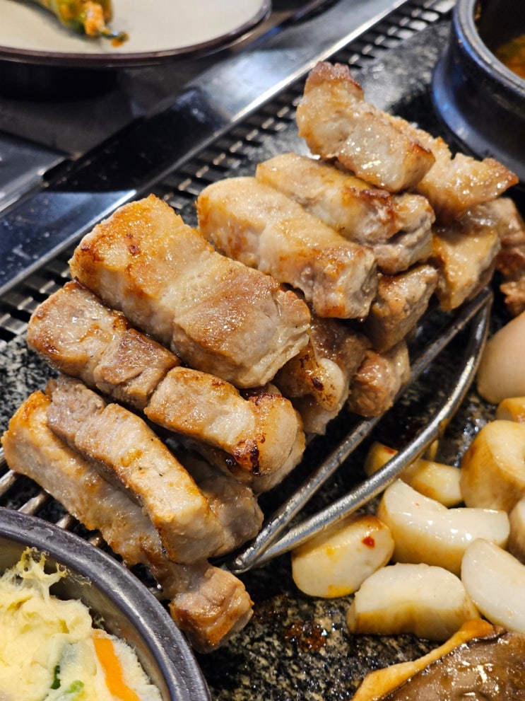  탕정면 맛집 기가막힌 한돈 고기집 빠박이네돌판삼겹