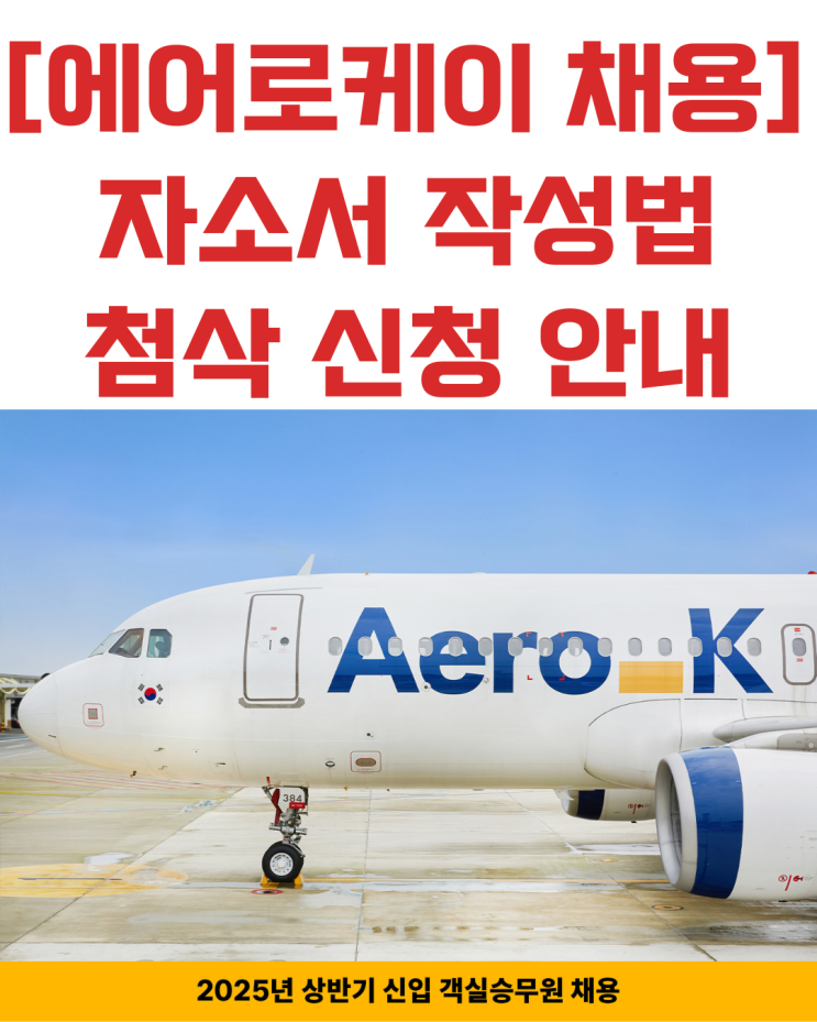  [에어로케이 채용] 자소서 작성법, 자소서 첨삭 안내