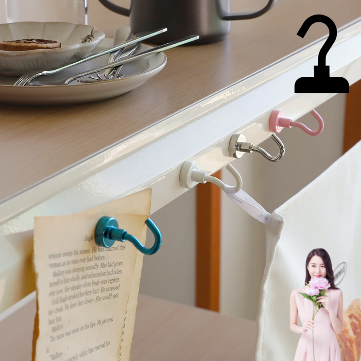  초강력 자석후크 10P 사용 후기 | 현관문부터 주방까지 완벽 정리