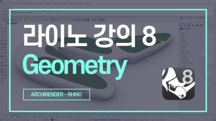  라이노 강의 8, 지오메트리 유형 Rhino Geometry types