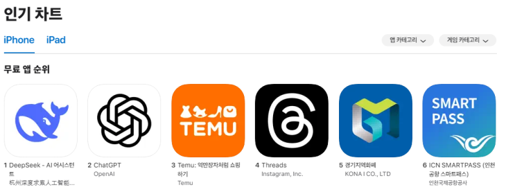  딥시크 (Deep Seek) 쇼크 와 관련 주식