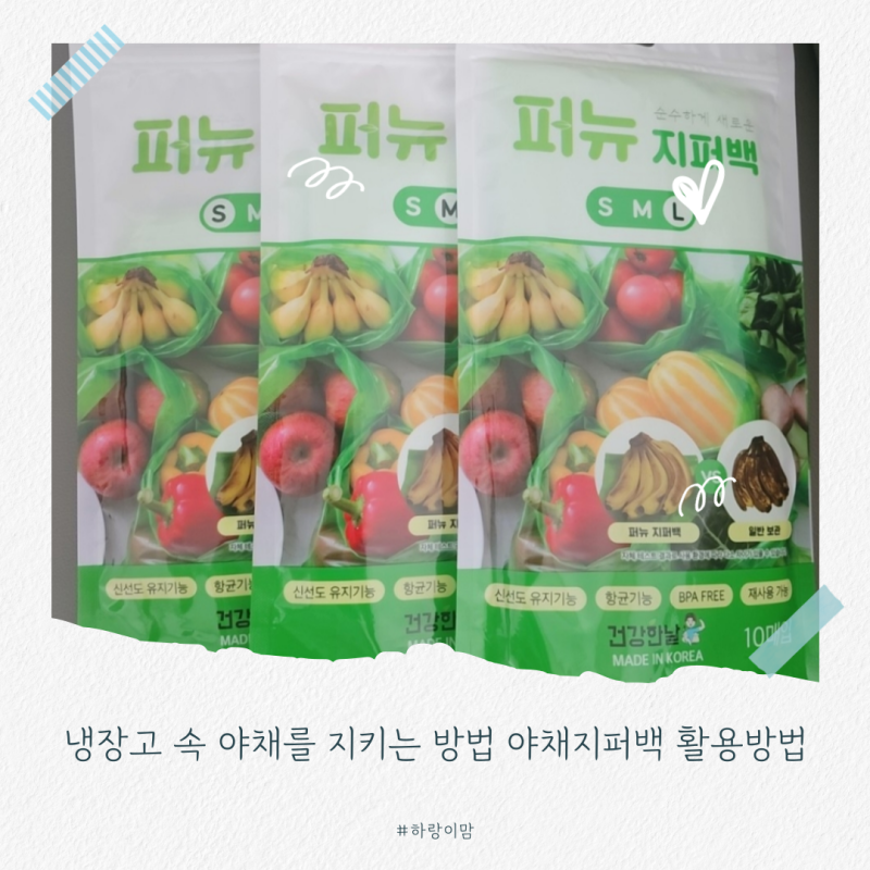냉장고 속 야채를 지키는 방법 야채지퍼백 활용방법
