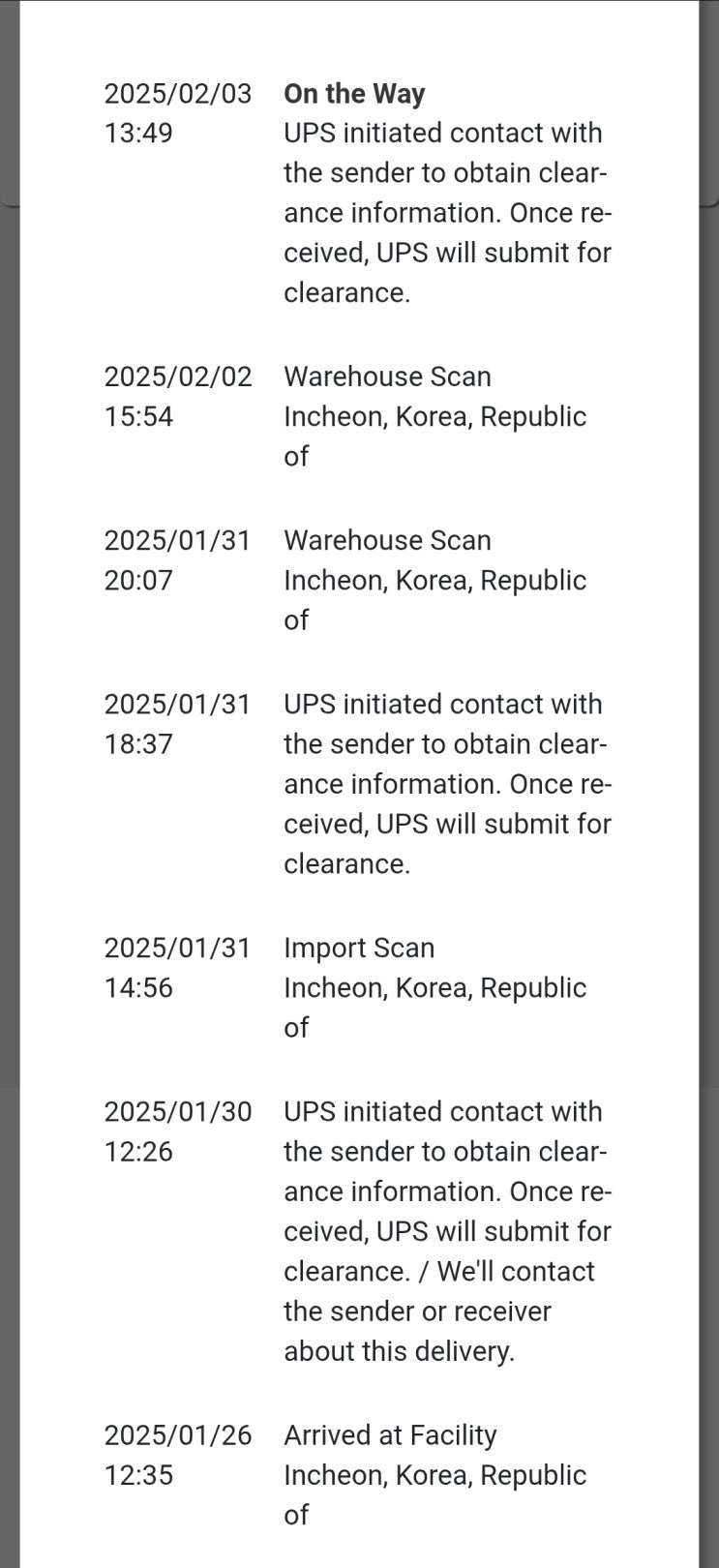  jensonusa.com UPS 통관 지연/ 연락 안옴 해결