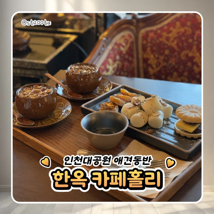  인천대공원 애견 동반 한옥카페 카페홀리