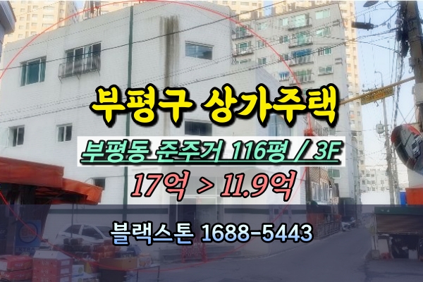  부평구 상가주택 경매 동수역 3층 준주거 100평대