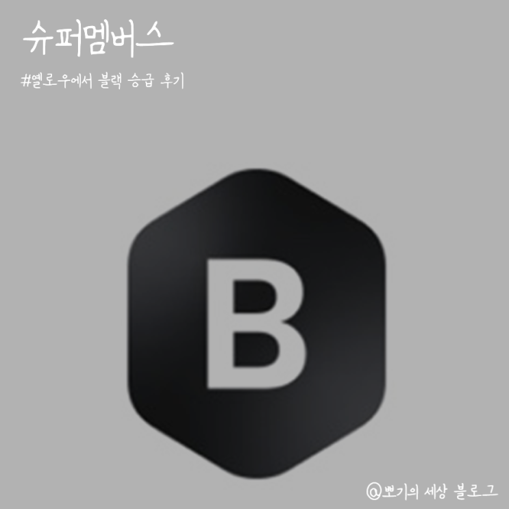  [일상]슈퍼멤버스 체험단 한달만에 옐로우에서 블랙 등급 달성 후기