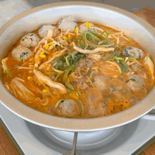  영일대 수제 굴림만두가 맛있는 태산전골 국물이 끝내줘요