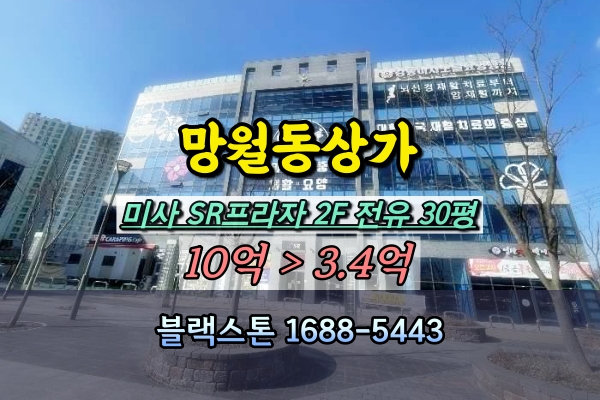  망월동상가 경매 60평 공실 에스알광장프라자 3억대