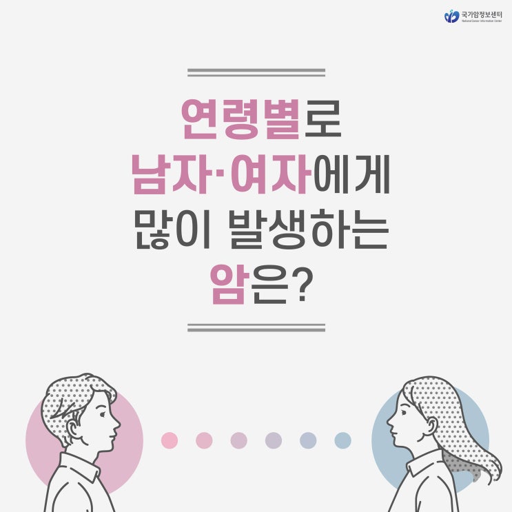  [최신 암 통계 발표] 연령별 남자·여자에게 많이 발생하는 암은?