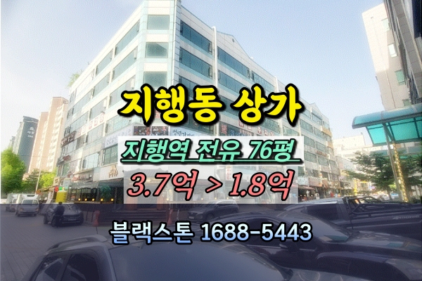  지행역상가 경매 예일복합타워 100평대 1억대
