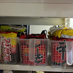 [다이소 추천템] 수납정리 / 라면보관함 라면정리함