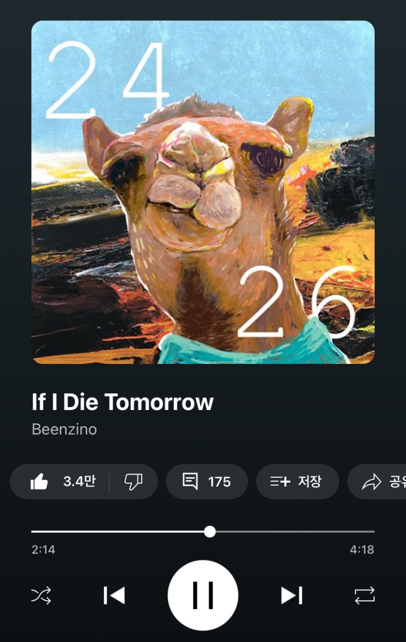 빈지노(Beenzino)- If I Die Tomorrow 찰나의 의미