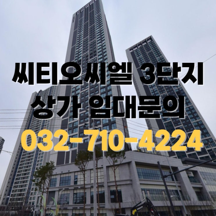 [학익동상가]씨티오씨엘 3단지 상가 정보(임대정보)