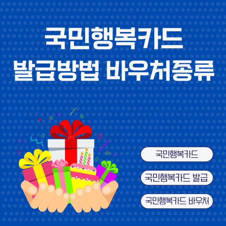  국민행복카드 발급 방법 바우처 종류 사용처