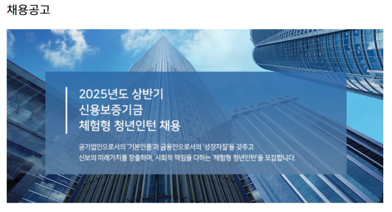 [신용보증기금 체험형 청년인턴 2025 상반기 채용]각 전형 단계/서류/필기/면접/자소서 항목 ....