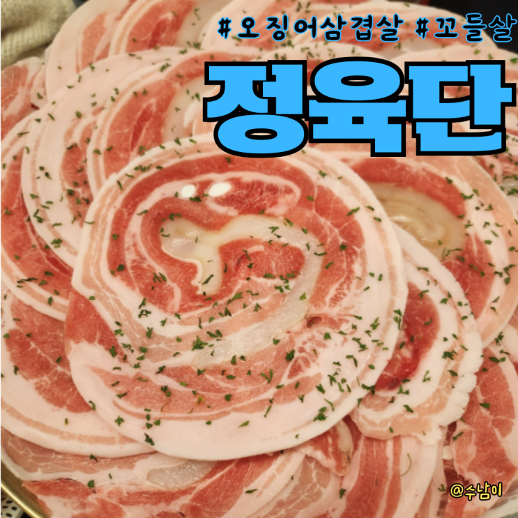  범일동 #정육단 오징어꽃삼겹 삼겹살 안에 오징어? 쫄깃 + 고소함 꿀조합!