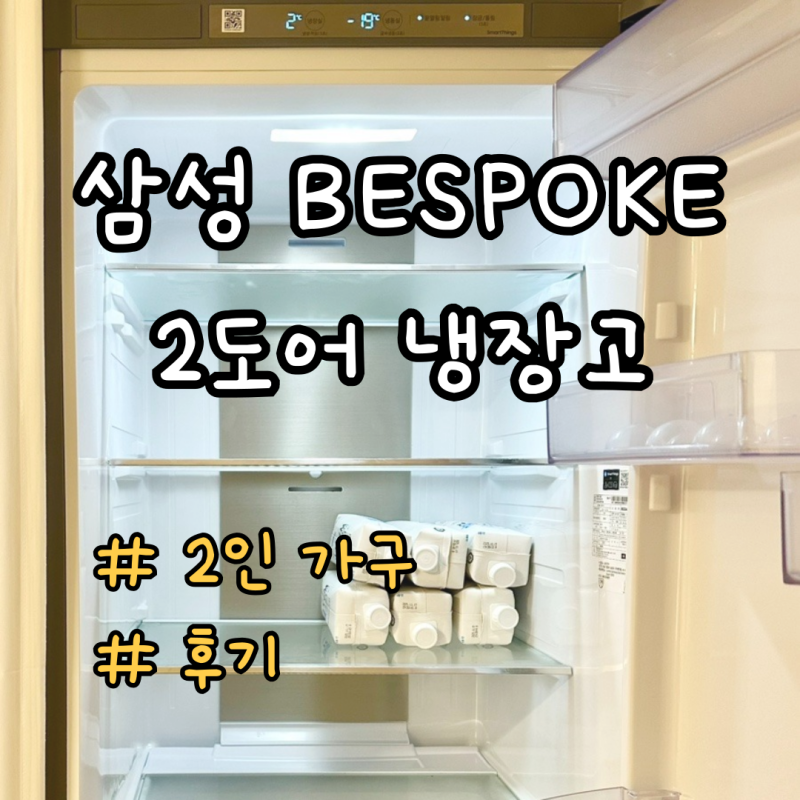삼성전자 비스포크 냉장고 2도어 키친핏 333L 2인 가구 후기 (BESPOKE RB33A3662AP)