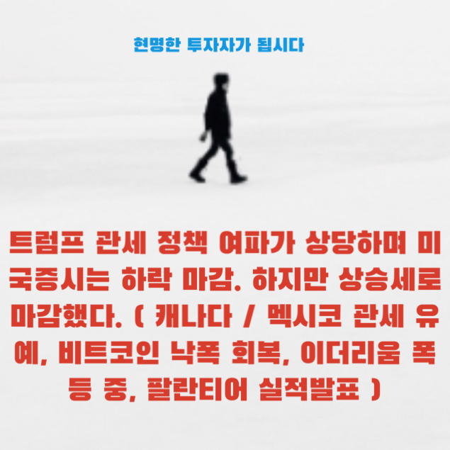 ( 캐나다 / 멕시코 관세 유예, <b>비트코인 낙폭 회복</b>, 이더리움... 