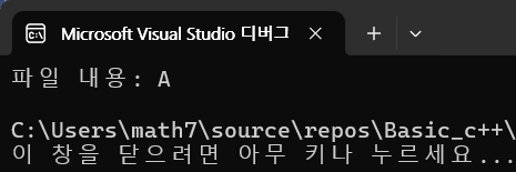  C++ 파일 입출력