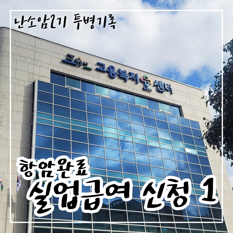 [난소암2기 투병일기] 항암완료_질병으로인한 자진퇴사 실업급여1 - 실업급여 신청 및 수급연....