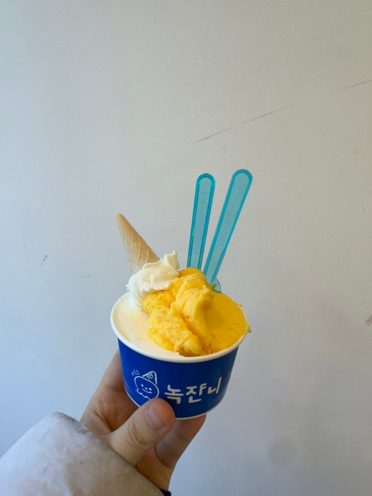  속초 녹쟌니 추운 겨울에 젤라또 먹방