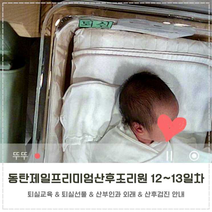  동탄제일프리미엄산후조리원 12~13일차 일기 생후 14~15일