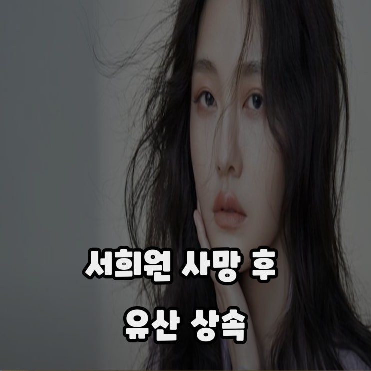  서희원 사망 후 유산 상속, 그리고 법적 논란의 모든 것