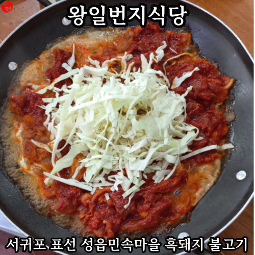 제주 표선 성읍민속마을 흑돼지 맛집 왕일번지식당