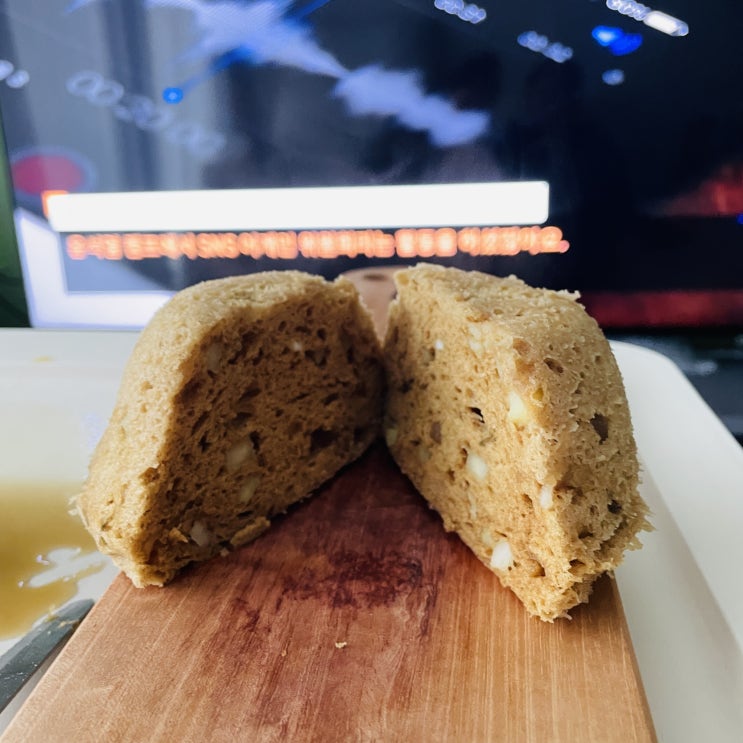  땅콩버터 사과빵 Feat. 전자레인지 빵