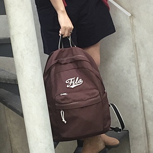 대학생 책가방 추천 | FILA 휠라 레트로 백팩 브라운 한소희 주우재 백팩 후기 및 코디