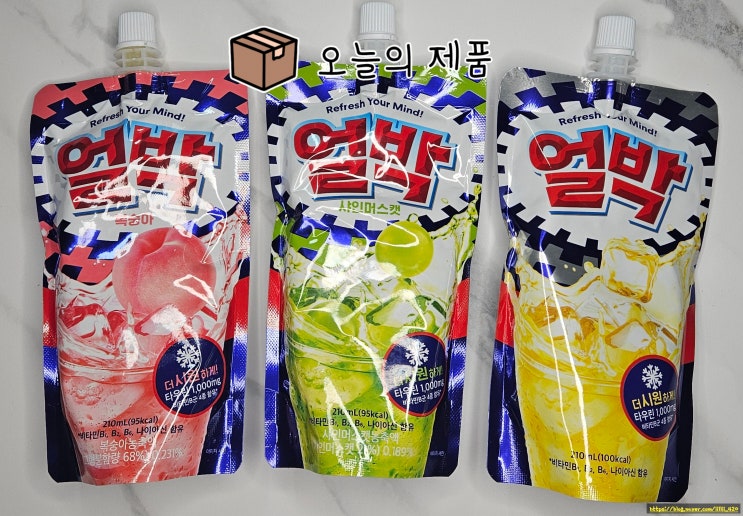  gs25 편의점 얼박 음료수 3가지 맛 리뷰