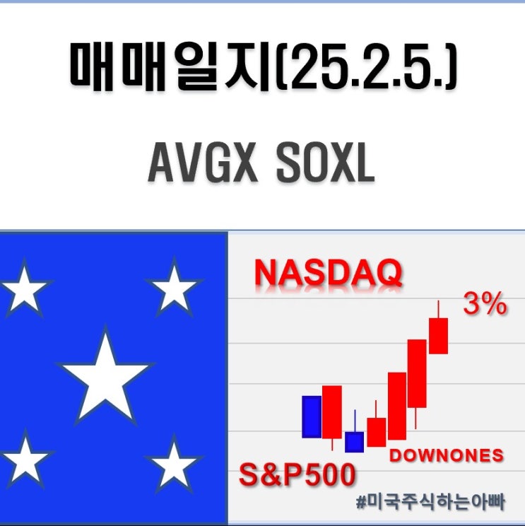  미국주식 매매일지(25.2.5.) AVGX SOXL