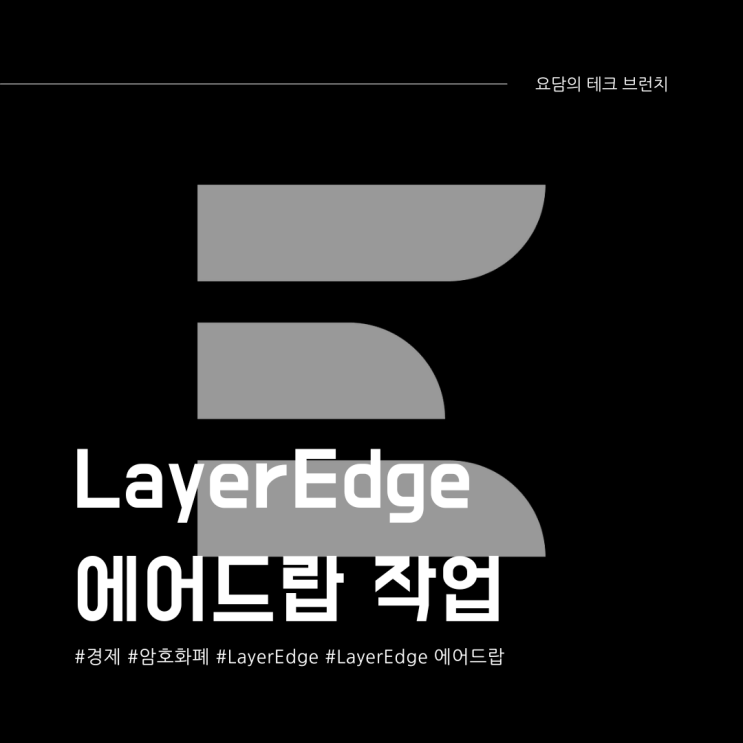  LayerEdge 프로젝트 소개 및 에어드랍 작업