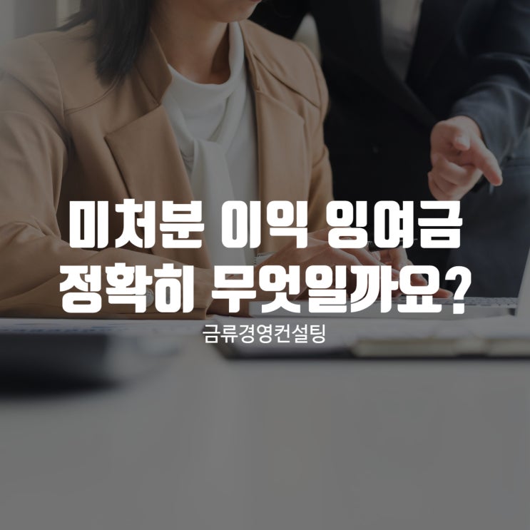  미처분 이익 잉여금, 정확히 무엇일까요?