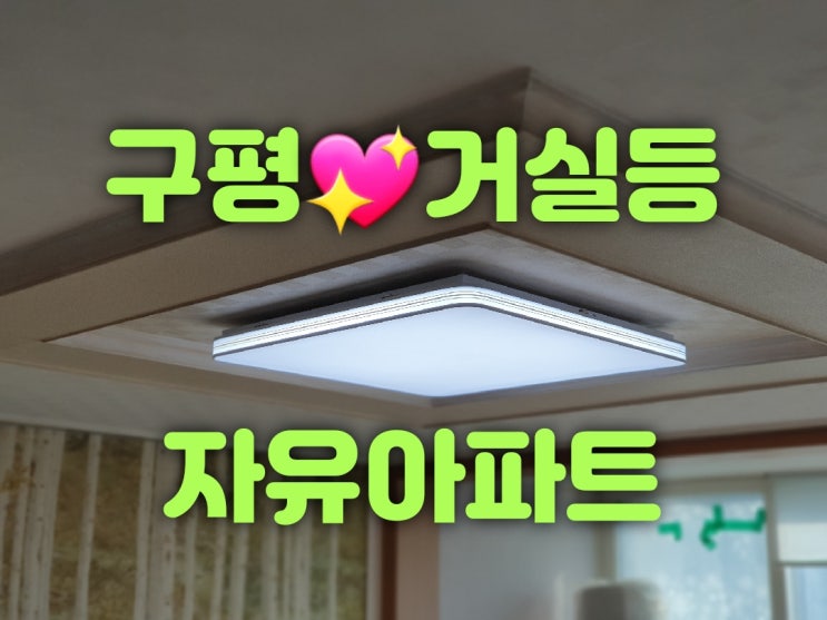  사하구 구평동 구평자유아파트 101동 33평 103동 23평 3가구 LED조명교체가게 거실등120W 주방등60W 50W