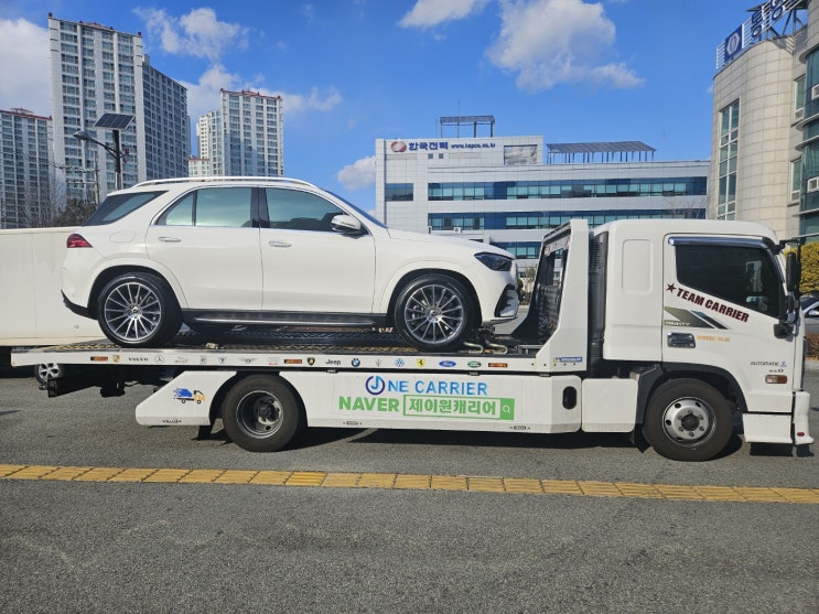   벤츠 GLE 450 신차 캐리어탁송 창원 마산 → 통영 거제 | 카캐리어 & 어부바 셀프카 수입차 전문 운송