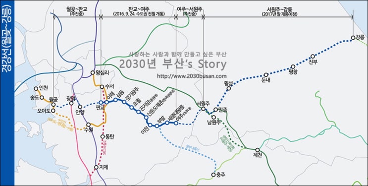  투자가치의 핵 광역철도 - 2) 경강선