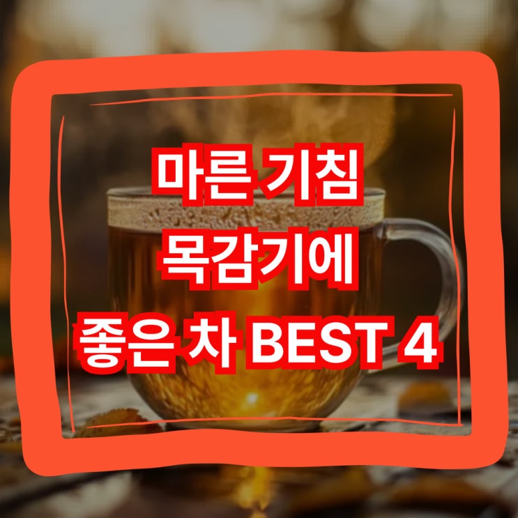  마른 기침 목감기에 좋은 차 추천하는 BEST 4!