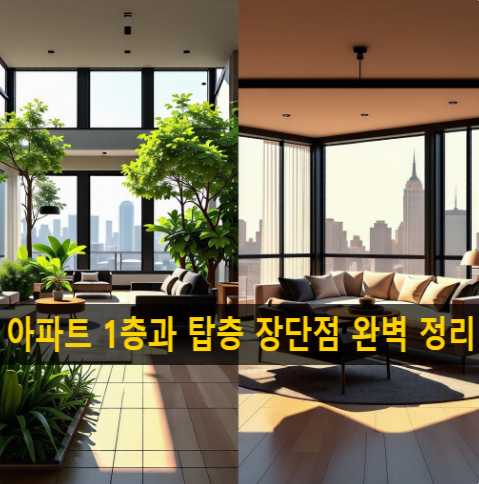  입주 전 필독! 아파트 1층과 탑층 장단점 완벽 정리