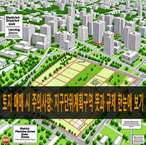  토지 매매 시 주의사항: 지구단위계획구역 뜻과 규제 한눈에 보기