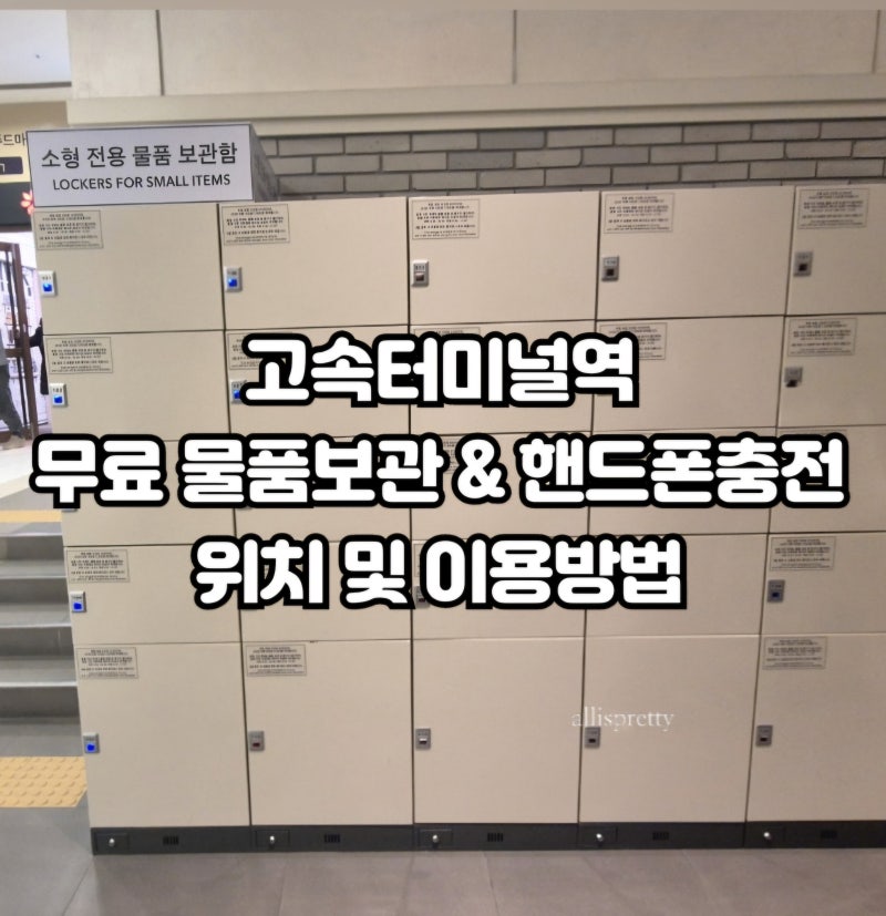 서울 고속터미널역 강남 신세계백화점 무료 짐보관 캐리어보관 물품보관함 & 핸드폰충전 위....